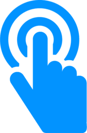 Accessible information icon blue