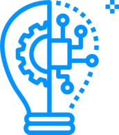 Innovation blue icon